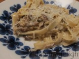 Creamy mushroom zucchini pasta recipe